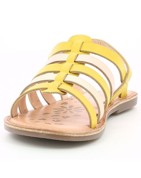 Geel/gouden leren sandalen van Dixon