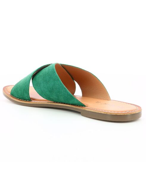 Sandali Diaz in pelle verde