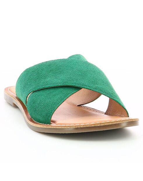 Sandali Diaz in pelle verde