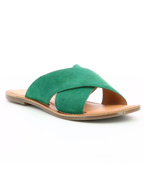 Sandali Diaz in pelle verde