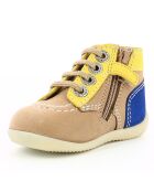Bottillons en Cuir Bonzip-2 beige/jaune clair