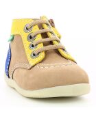 Bottillons en Cuir Bonzip-2 beige/jaune clair