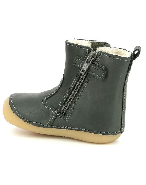 Boots fourrées en Cuir Socool Cho kaki
