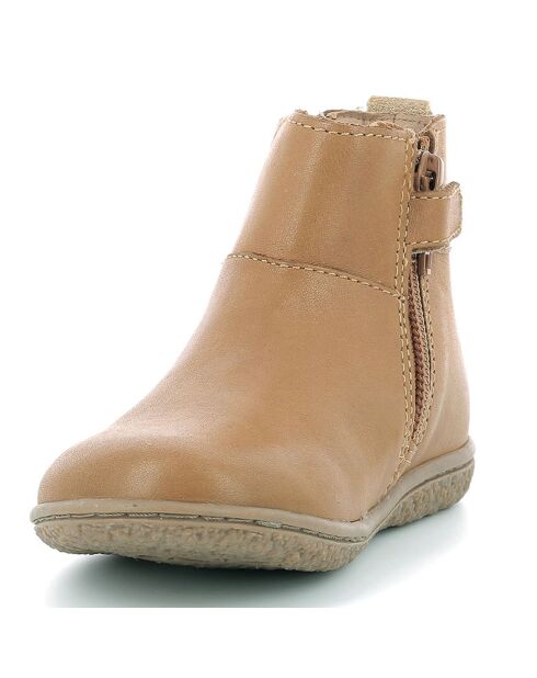 Boots en Cuir Vetudi camel/doré