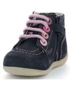 Bottillons en Cuir Bonzip-2 marine/rose