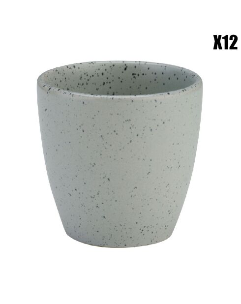 12 Mugs Punto gris - 24 cl