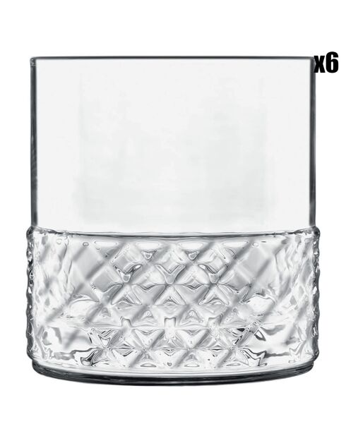 6 doorzichtige bekers Roma 1960 - 30cl