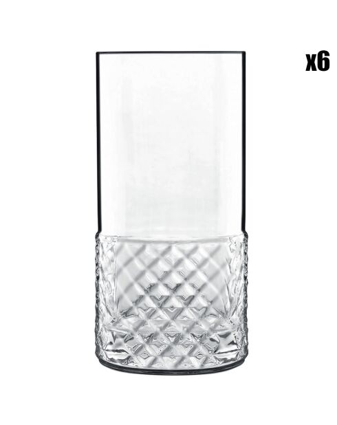 6 bicchieri trasparenti Roma 1960 - 40 cl