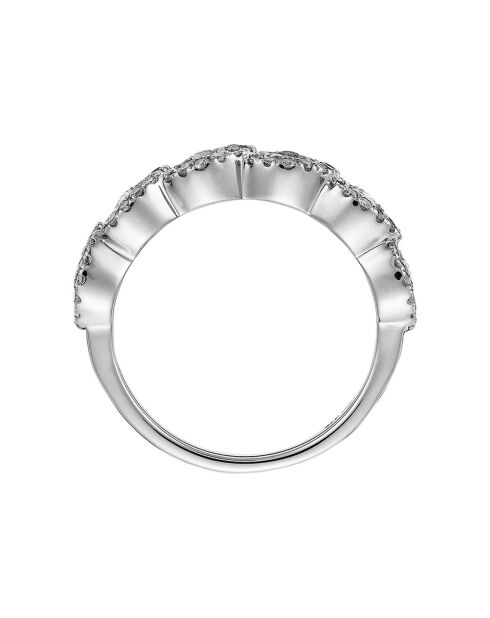 Bague Couronne Diamant 1.31 ct or blanc
