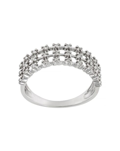 Diamantring mit 0,17 Karat Diamanten in Weißgold