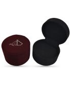 Paardebloemring in 1kt witgoud met diamanten