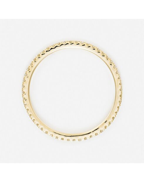 Bague Belle Alliance Tour Complet diamants 0.16 ct or jaune