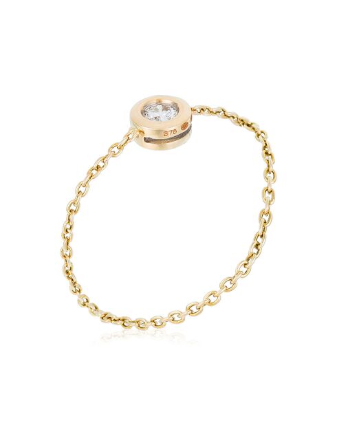 Einzigartiger Ring aus Gelbgold mit 0,07 ct Diamanten