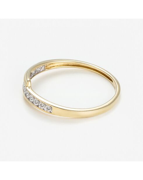 Bague Camino Diamants 0.025 ct or jaune
