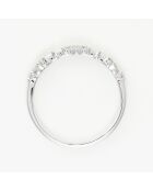 Diamantring mit Punktlinie aus 0,2 Karat Weißgold
