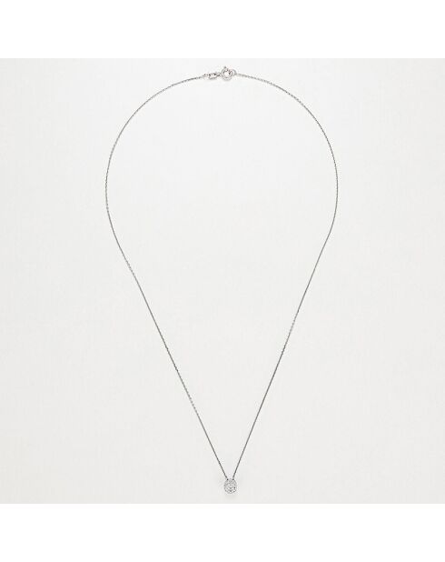 Pendentif  Mon Brillant Diamant 0.12 ct or blanc