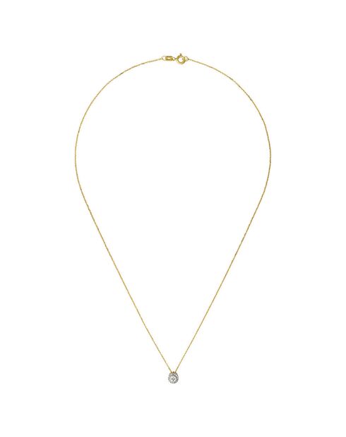 Ciondolo in oro giallo 0,12 ct con diamanti Mon Brillant