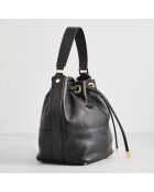 Sac seau en Cuir Kate noir - 38x22x17 cm