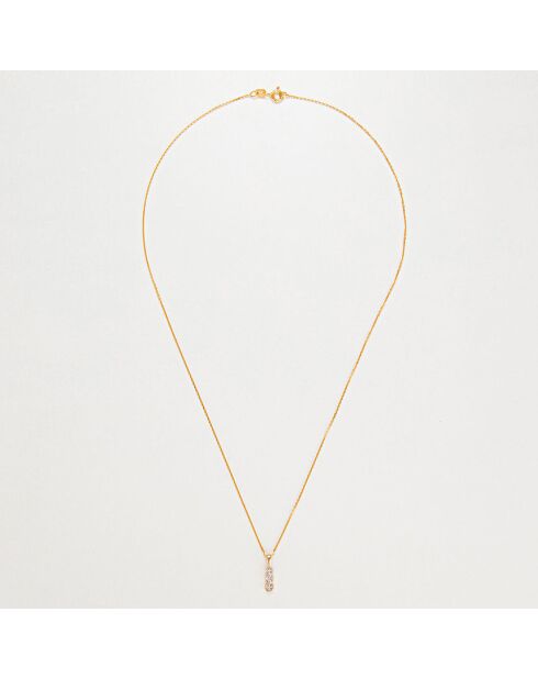 Pendentif Mini Trilogy Diamants 0.02 ct or jaune