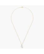 Pendentif Tradescantia Diamant 0.04 ct & Nacre blanche or jaune