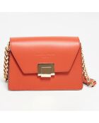 Sac bandoulière en Cuir Ava orange foncé - 22x14x10 cm