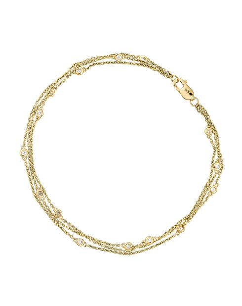 Bracelet Voie Lactée Diamants 0.15 ct or jaune
