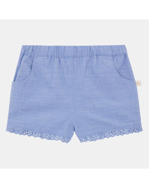 Short en Coton biologique Rina bleu ciel