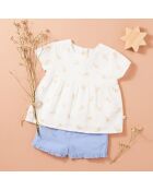 Short en Coton biologique Rina bleu ciel