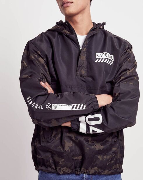 Coupe-vent Gast camo print noir/kaki