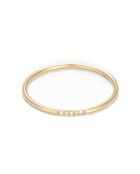 Bague Alliance Humilité Diamants 0.02 ct or jaune