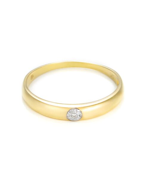 Anillo sobrio de oro amarillo de 0,005 quilates