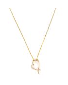 Tender Heart Diamond 0,06 kt geelgouden hanger