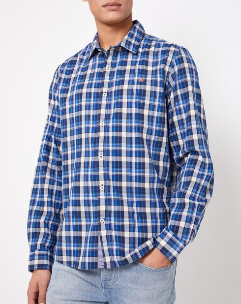 Chemise slim Greylock check à carreaux bleu/crème/noir