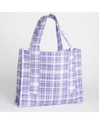 Sac Lavande à carreaux lilas - 27x34x10 cm