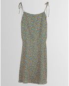 Robe courte Giardinetto fleurie vert/multicolore