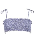 Haut de Maillot Milos fleuri bleu