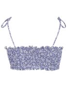 Haut de Maillot Milos fleuri bleu