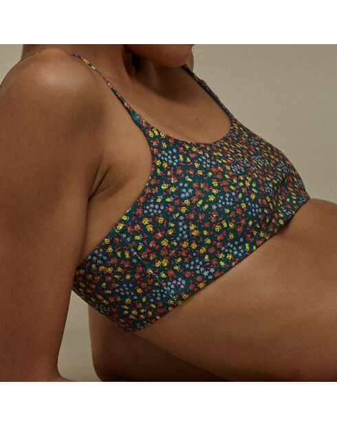 Haut de Maillot Giardinetto fleuri vert/multicolore