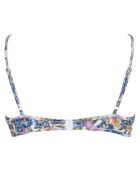 Haut de Maillot Positano fleuri blanc/bleu