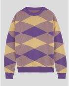 Pull Doma imprimé violet/jaune