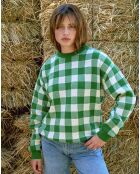 Pull Ranger à carreaux vert/blanc