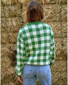 Pull Ranger à carreaux vert/blanc