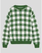Pull Ranger à carreaux vert/blanc