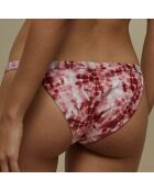 Bas de Maillot Sporty Tie Dye imprimé rouge/blanc