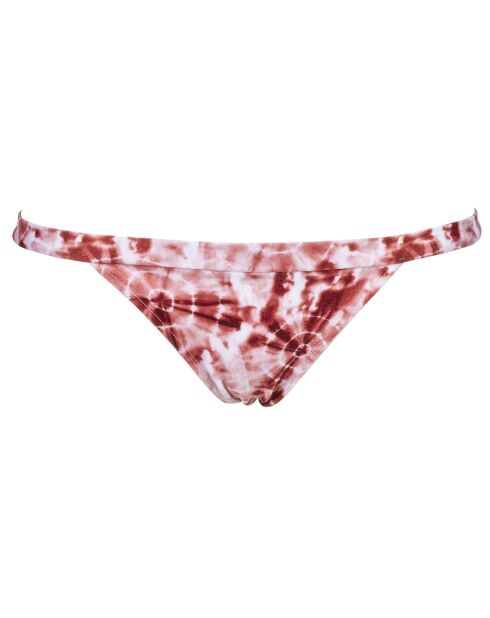 Bas de Maillot Sporty Tie Dye imprimé rouge/blanc