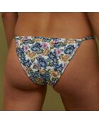 Bas de Maillot Positano fleuri blanc/bleu