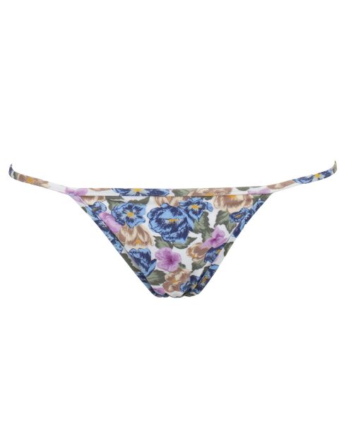 Bas de Maillot Positano fleuri blanc/bleu