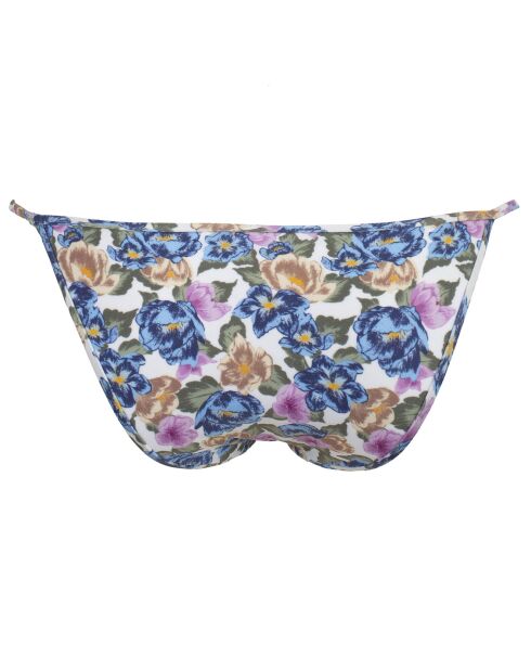 Bas de Maillot Positano fleuri blanc/bleu