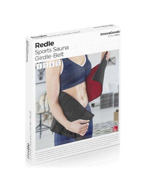 Bande Réductrice de Sport avec Effet Sauna Redle noir/rouge