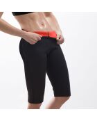 Leggings de Sport Amincissants Corsaire avec Effet Sauna Swaglia -S noir/rouge